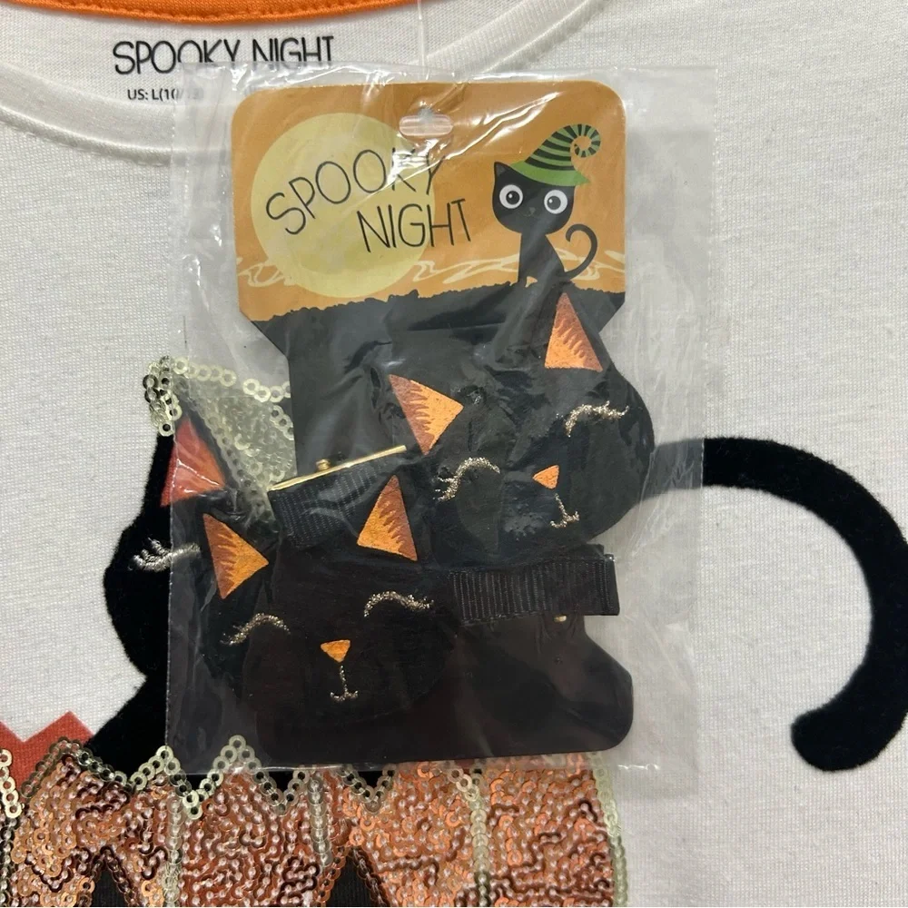 Spooky Night Girls Halloween Outfit NWT Large 10/12 (Read Description)